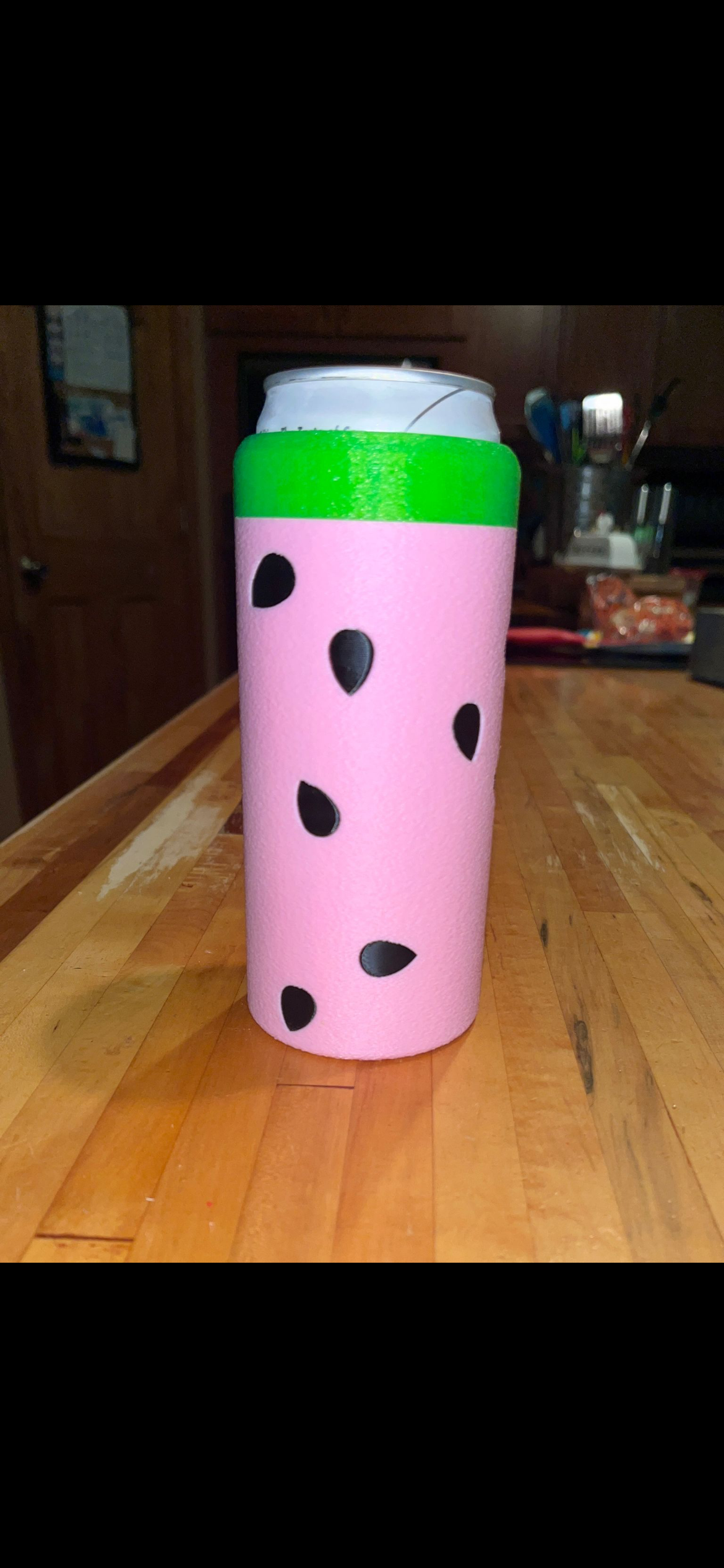 Watermelon Slim Can Koozie