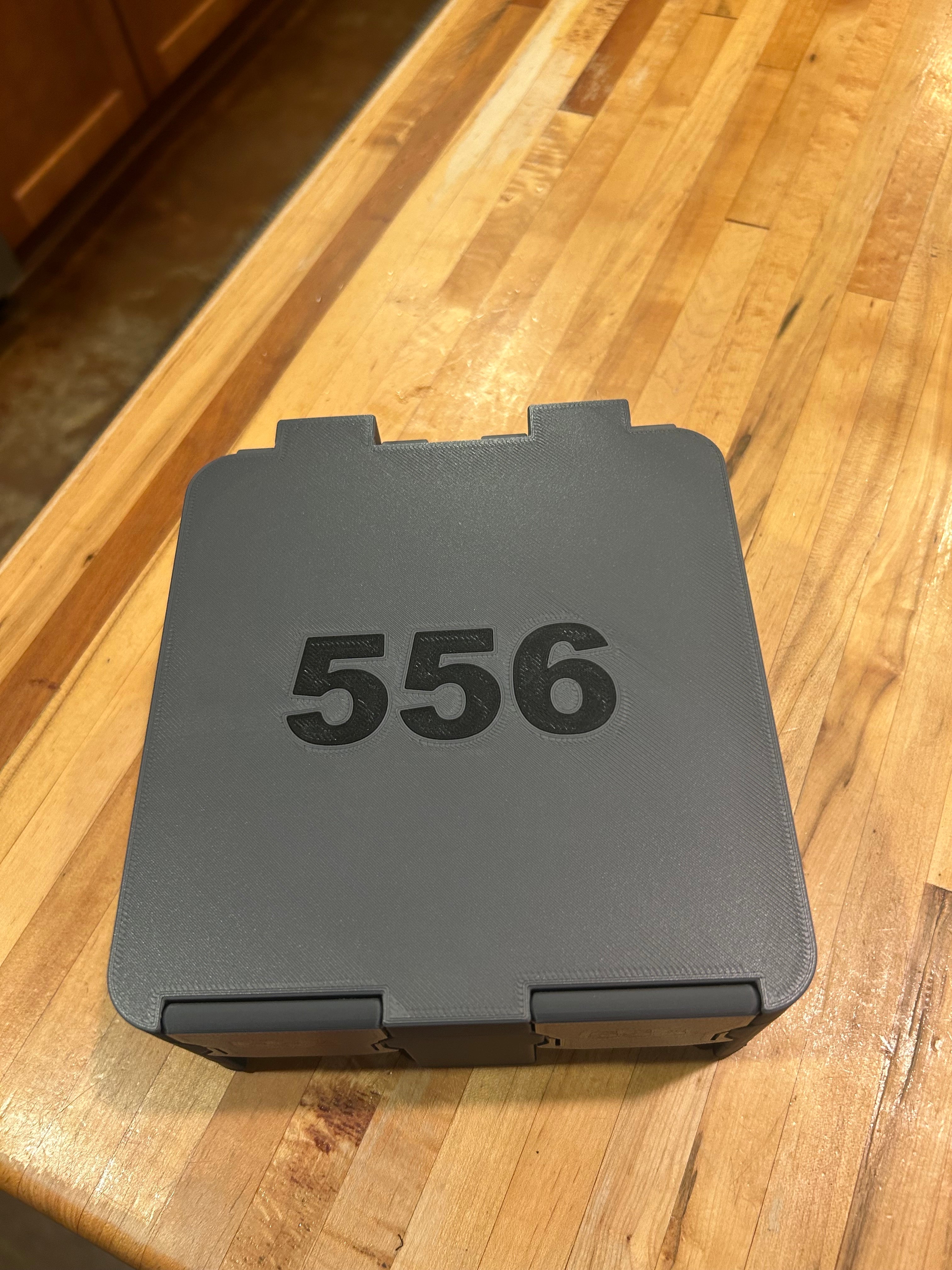 SureSnap 100-round 5.57/.223 Ammo Box | Secure Snap-Lid Storage Case | 3D Printed Range Organizer