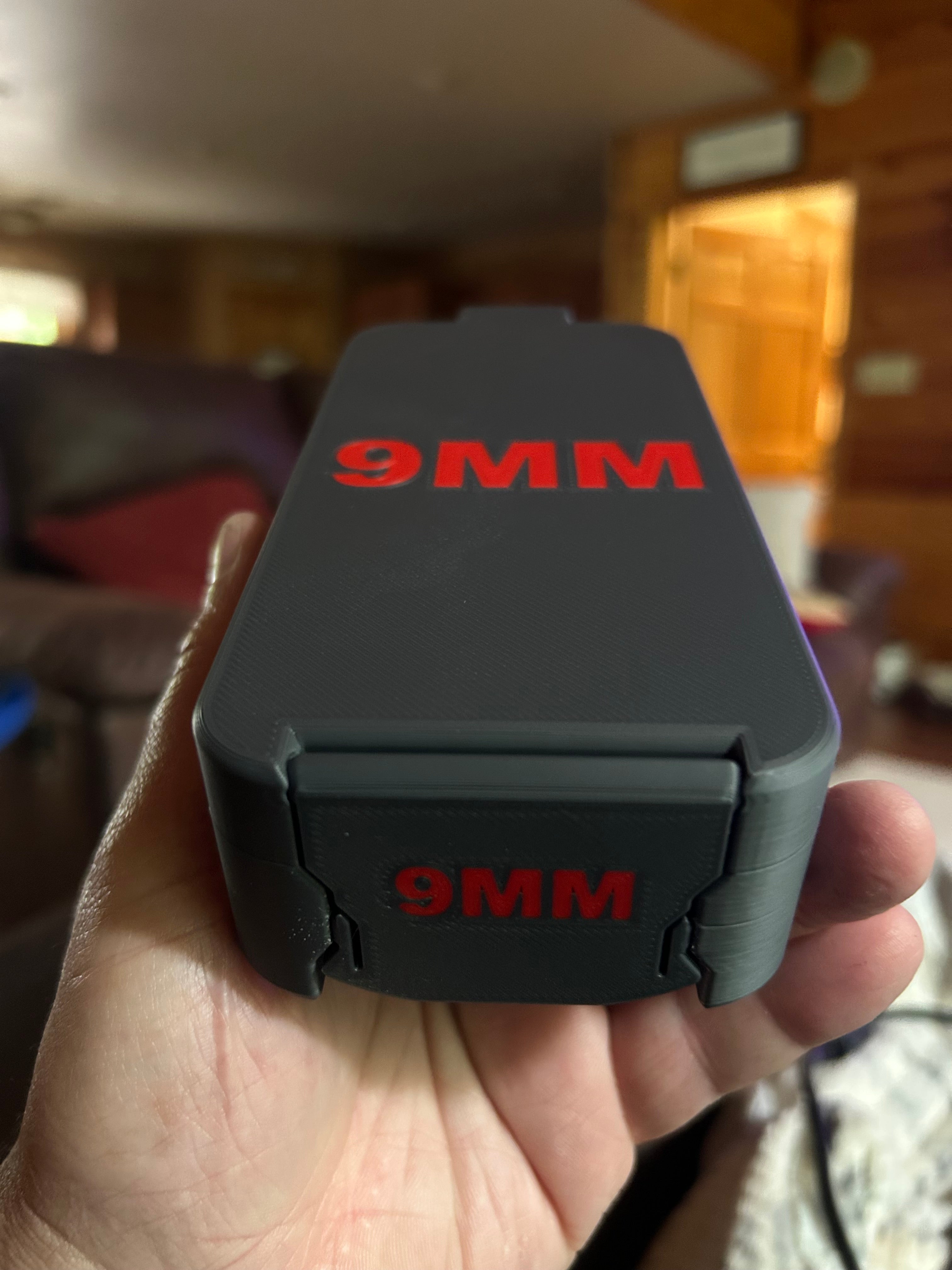 SureSnap | Secure Snap-Lid Storage Case | 50-Round 9mm Organizer Box | 3D Printed